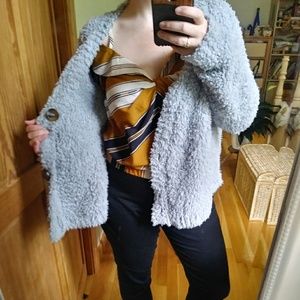 Fuzzy Blue Cardigan